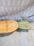 Wooden Painted Carrot Decorative Tray