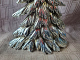 Silver Toned Resin Christmas Tree Figurine