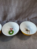Set of 4 Threshold Plastic Christmas Dip Bowls