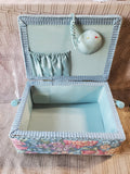 Floral Music Box Sewing Basket WORKS