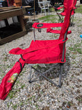 Red Ozark Trail Folding Armchair w/Carry Bag