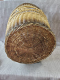 Woven Wicker Waste Basket