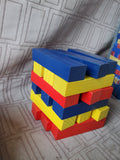 Rainbow Jumbling Tower Wood Game