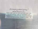 Simply Designz Ruby Red Enamel and Aluminum Serving Tray