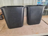Two Rubbermaid 2956 7-Gal Trash Cans