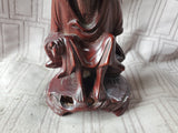 Hand Carved Asian Inspired Man Figurine (B)