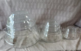 9 Piece Duralex Clear Glass Nesting Mixing Bowl Set