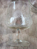 Set of 6 Engraved Floral Shrimp Cocktail Glasses