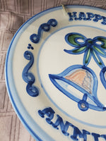 Large M.A. Hadley "Happy Anniversary" Plate