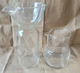 Pair of Clear Glass Decanters