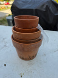 5-Piece Small Terracotta Pot Lot