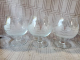 Set of 6 Clear Glass Clipper Ship Whiskey Glasses