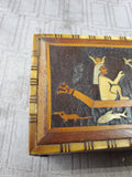 Egyptian Style Wooden Inlaid Trinket Box