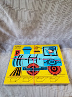 (D) Pair of Vintage Playskool Wood Puzzles