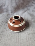 Signed Striped Pottery Inkwell