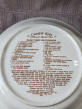 Vintage Watkins Country Kids Holiday Turkey and Stuffing Pie Recipe Pie Dish