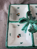 Gmundner Keramik Floral 4 Sectioned Dish