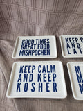 Lot of 6 Jewish Themed Appetizer Plates