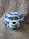 Blue and White Ceramic Teapot
