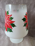 Glass Poinsettia Trifle Dish