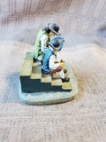 Lang & Wise 1997 Colonial Williamsburg Man and Boy Wittling Figurine