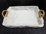 Vegetable Basket w/Embroidered Liner
