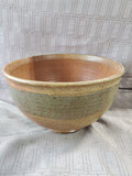 Signed Brown Glazed Pottery Bowl