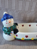 Earthenware Christmas Cracker Dish