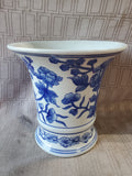 Blue and White Ceramic Vase (C)