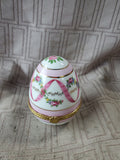 Hand Painted Porcelain Egg Box