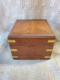 Metal Nautical Compass in Wooden Box