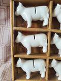 Set of 6 Ashland Marketplace Ceramic Cow Placecard Holders UNOPENED