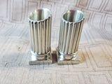 Pair of Small Metal Tapered Candle Holders