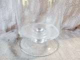 Clear Glass Pedestal Pillar Candle Holder