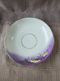 Purple Floral Teacup and Saucer Set