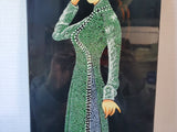 Asian Inspired Lacquer Woman Painting