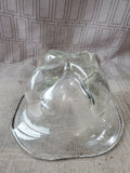 Heavy Clear Glass Footed Candy Bowl