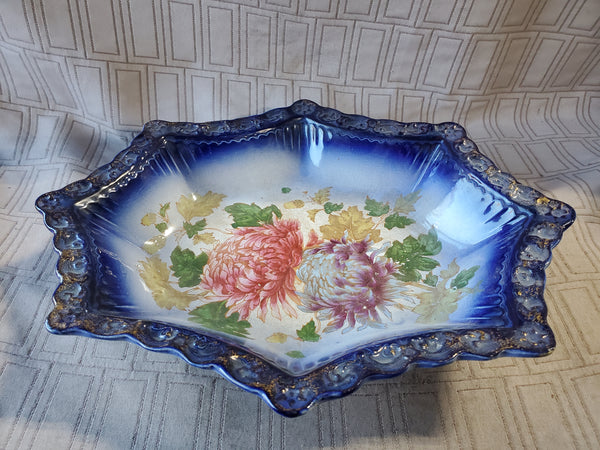 Vintage Chrysanthemum Serving Dish