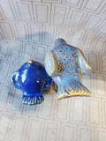 Pair of Small Ceramic Blue Bird Figurines