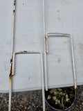 Two Metal Hard Flag Holders