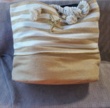 Mudpie Beige Sealife Beach Tote