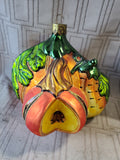 Waterford Holiday Heirloom Hand Blown Glass "Harvest Pumpkin Patch" Ornament