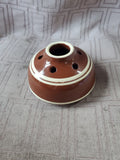 Signed Striped Pottery Inkwell