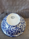 The Cellar Blue Spongeware Serving Bowl