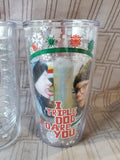 Pair of Tervis Christmas Tumblers NO LIDS
