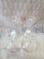 Set of 4 Clear Glass Martini Glasses