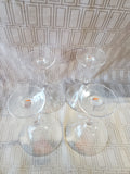 Set of 4 Clear Glass Martini Glasses