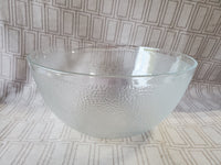 Frosted Pebbled Glass Serving Bowl