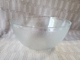 Frosted Pebbled Glass Serving Bowl