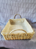 Hand Woven Grass Double Handle Basket